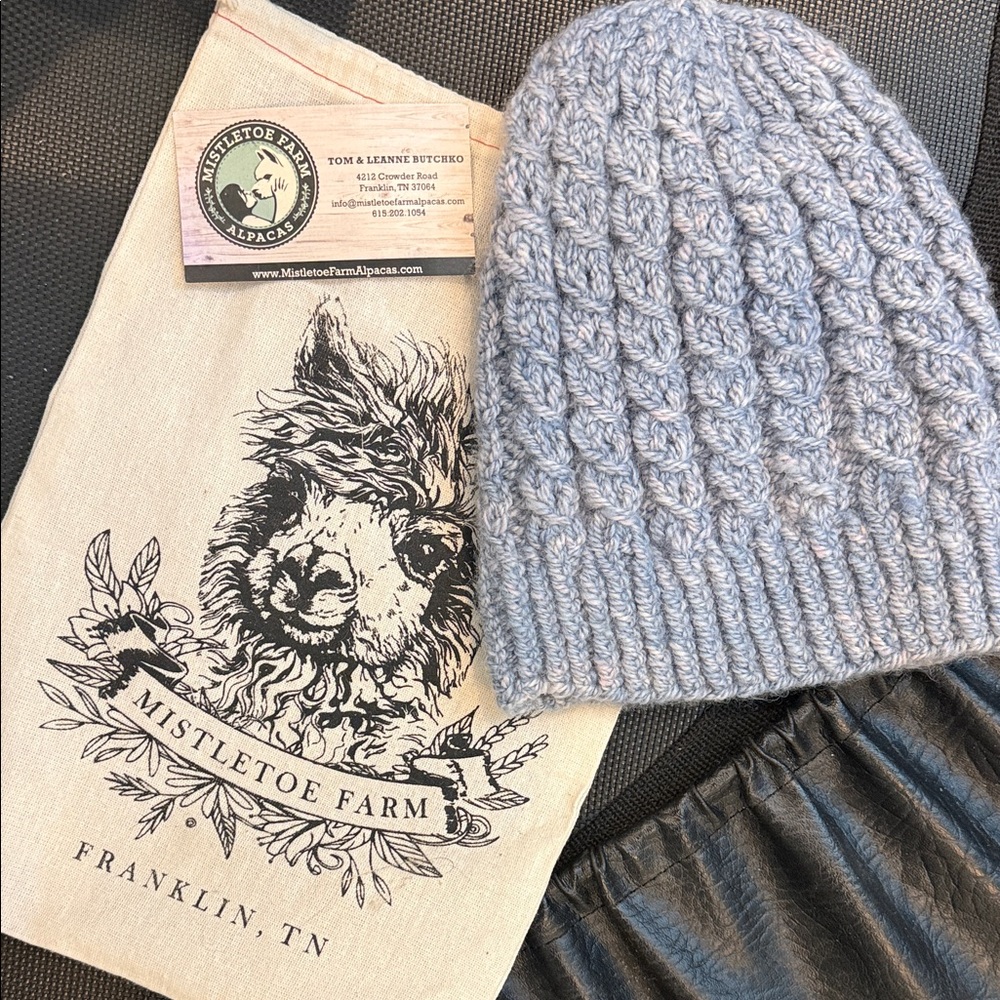 Kids Alpaca Softest Knit Beanie – Light Blue Gray